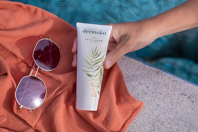 Dermaka All-Natural Cream 4 oz – Moisturizing Lotion with Arnica, Green Tea, Chamomile & Vitamin E – Hydrating, Fast-Absorbing & Non-Greasy Formula for Healthy-Looking Skin