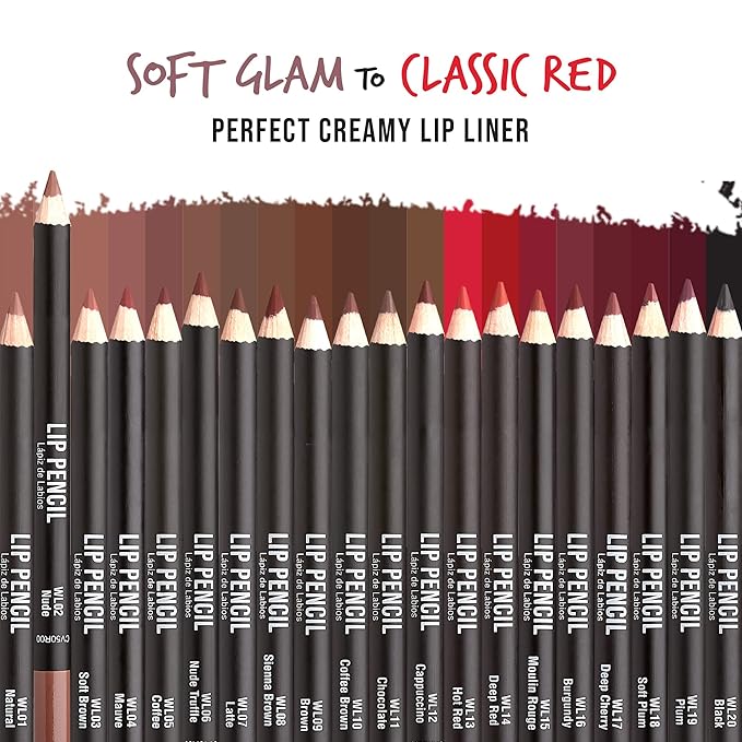 KISS New York Professional Slim Lip Pencil, Creamy Soft Lip Liner, Smooth Long-Lasting Rich Lip Color, Natural Lip Makeup, Water-Resistant Lip Crayon (Nude)