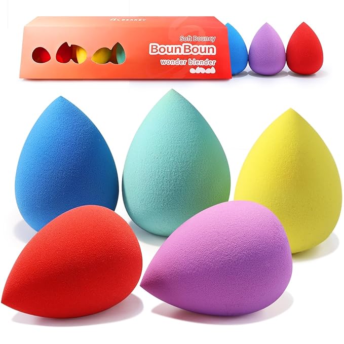 BEAKEY Makeup Sponge 5 Pcs Set, Latex-Free