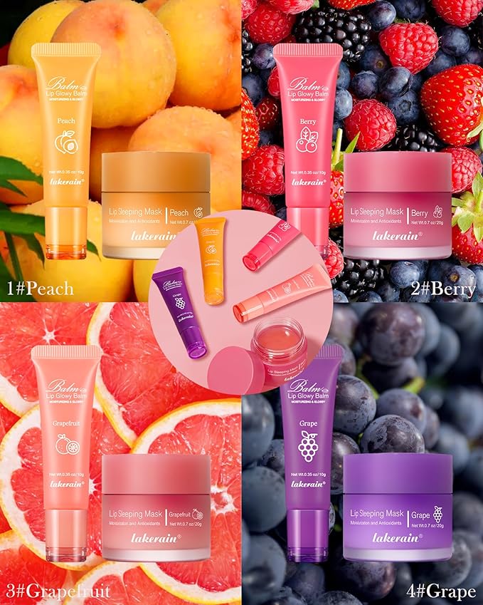 2Pcs Lip Glowy Balm & Lip Lip,Lip