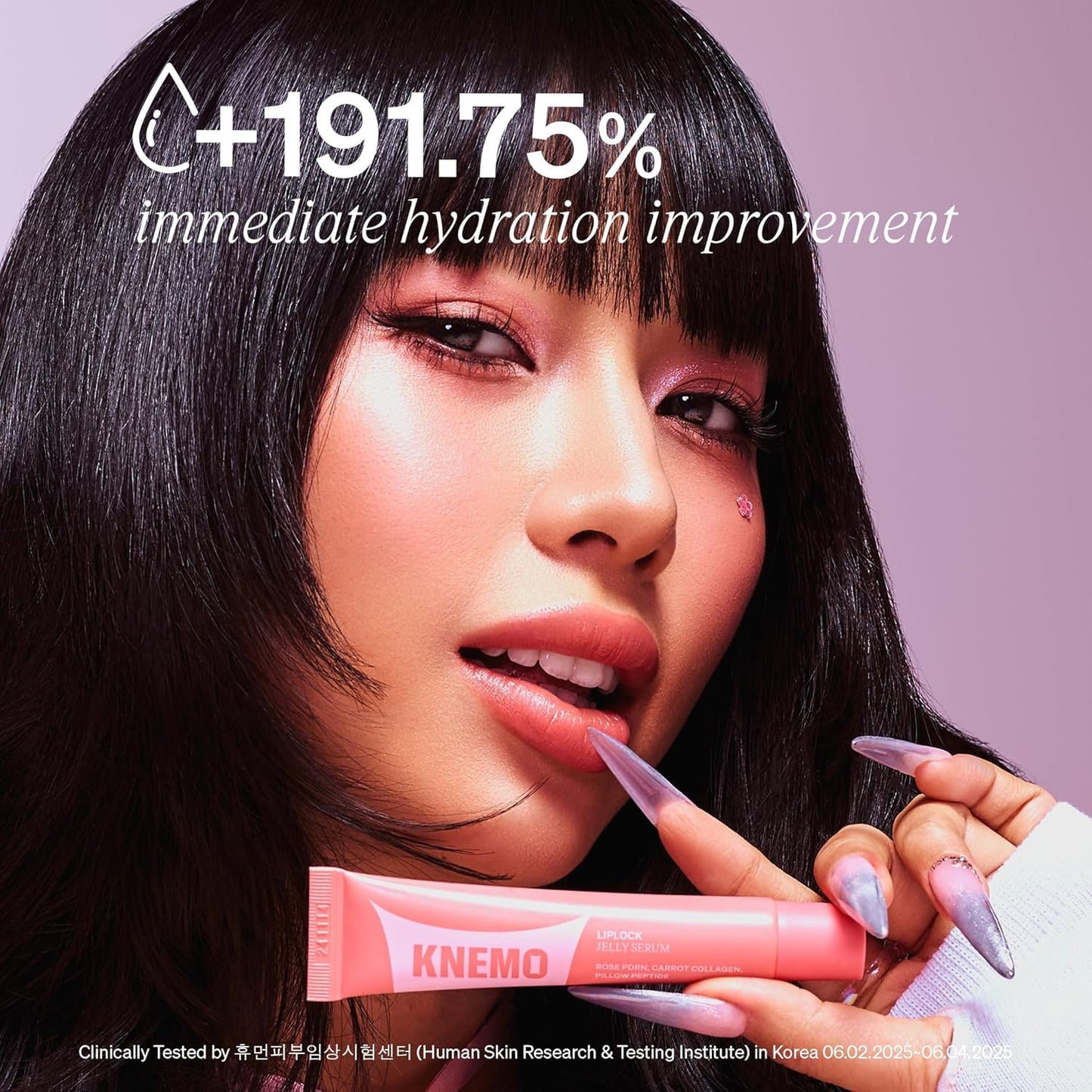 KNEMO LipLock Jelly Serum for Dry Lips, Long-Lasting, Hydrating, Plumping, Glossy Mask with Rose PDRN, Carrot Collagen, Pillow Peptide, Moisturizing Tinted Lip Balm. (Peach Muse)