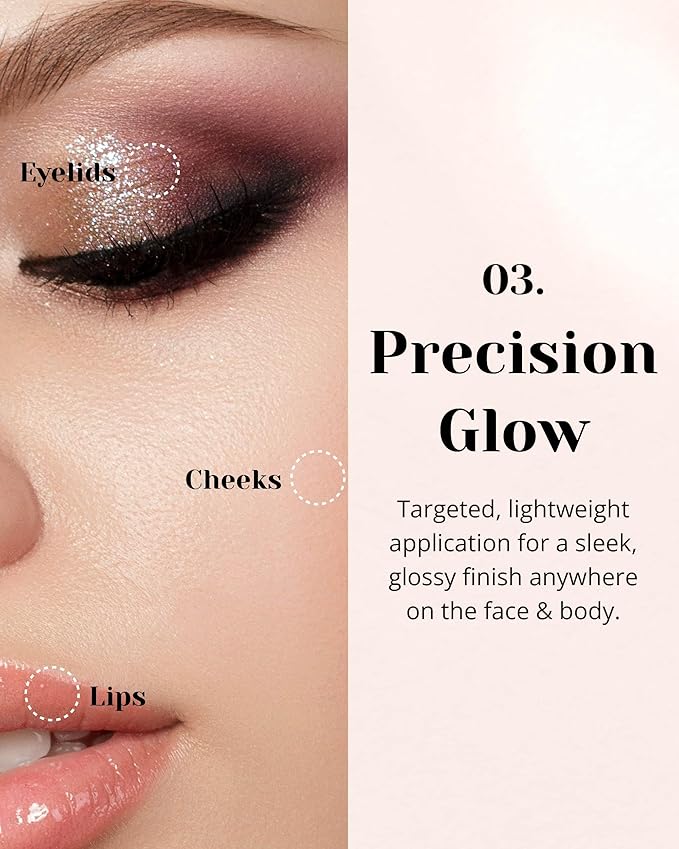 Glint Liquid Gel Highlighter (Glosser, 0.) - Multi-Use Nose, Lips. 1oz