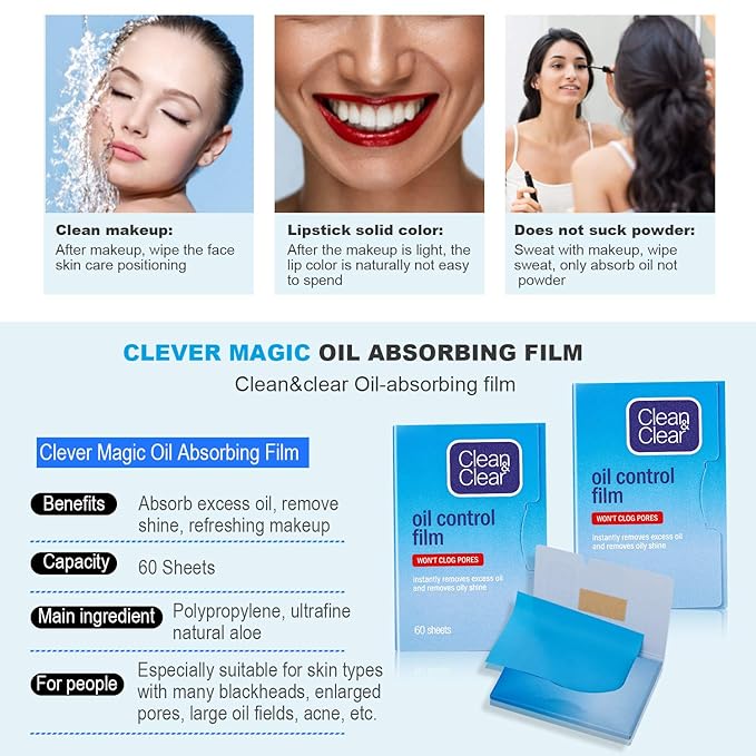 Premium Oil Control Film,Same Series with Clean&Clear Oil Oily Skin