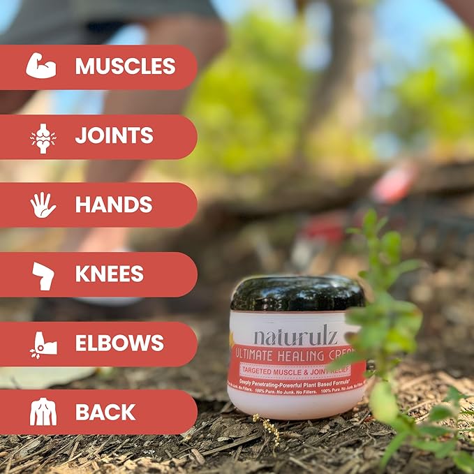 Naturulz Ultimate Healing Cream 4 Ounce Fast-Acting Topical for Joint and Muscle Discomfort with Arnica, Capsicum, Calendula. Powerful, All-Natural 'NO Junk' Formula.