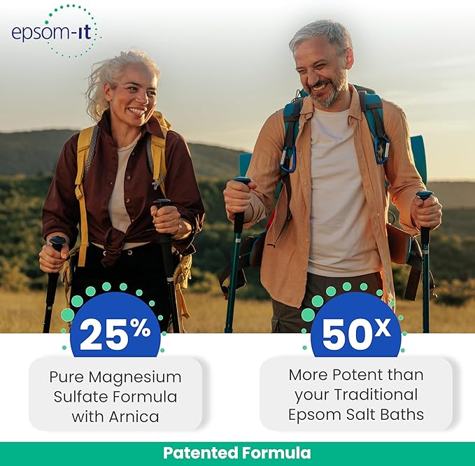 Epsom-It Soothing Nerve Lotion - Epsom Salt Magnesium Lotion, Topical Magnesium Cream with Capsaicin & Arnica to Provide Comfort for Legs, Knee and Feet, 8.0 oz., 4-Pack