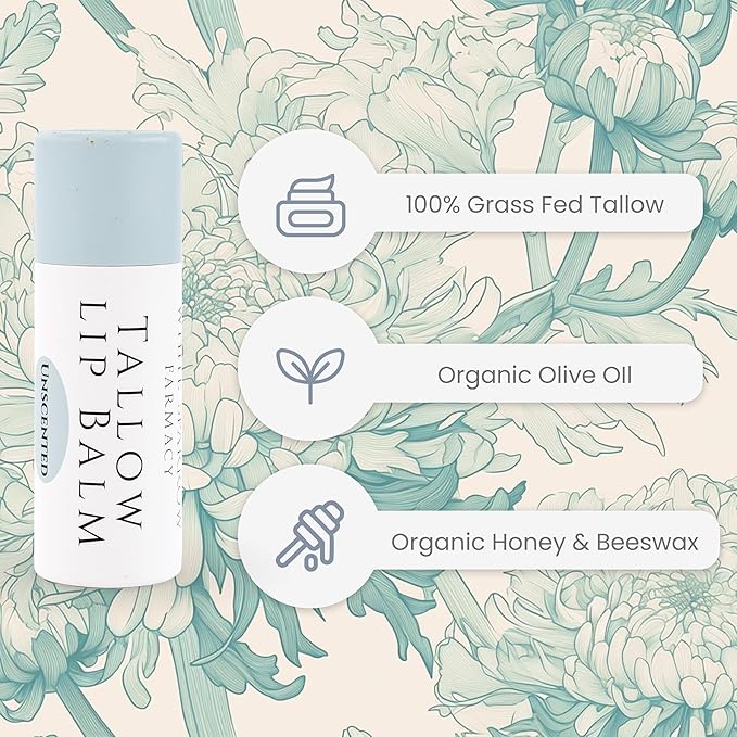Organic Tallow Lip Balm (Unscented) from