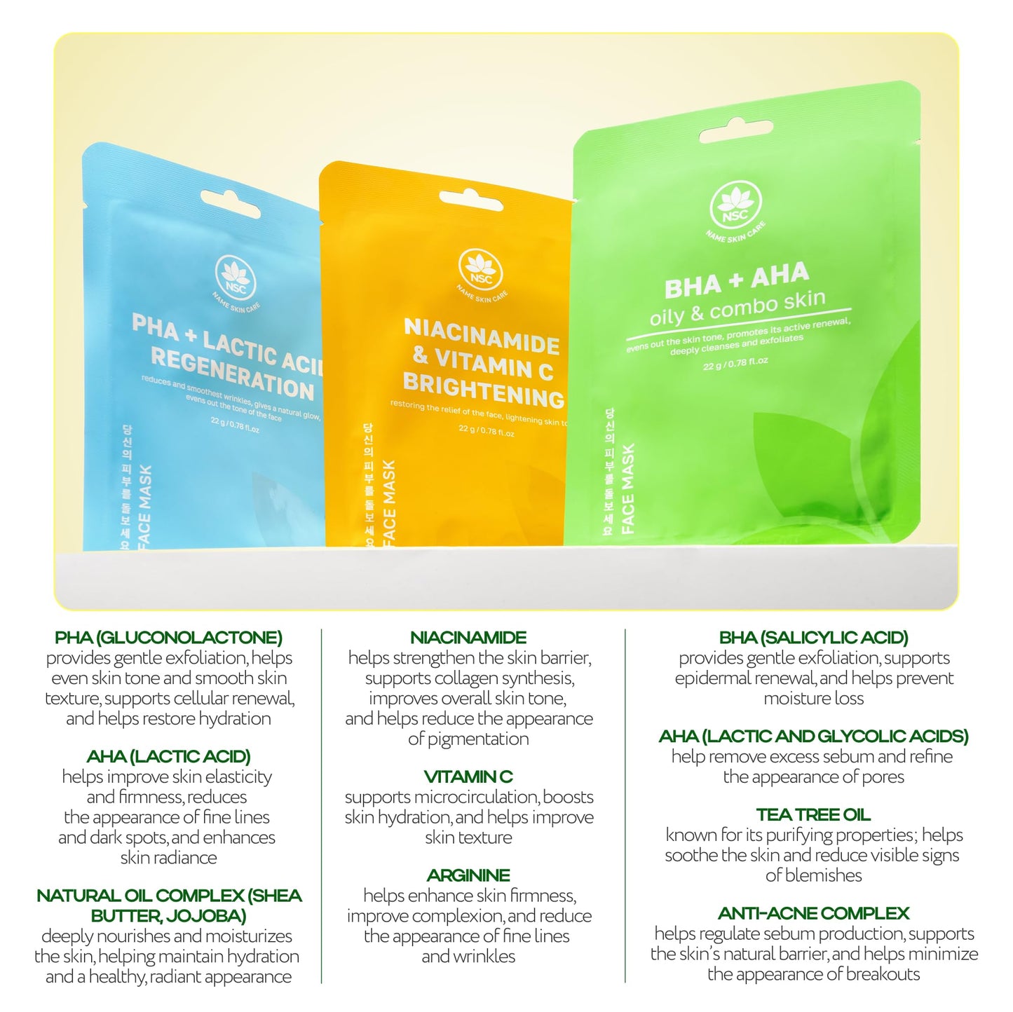 Complete Korean Face Mask Pack of 30 Hydrating Sheet Masks for All Skin Types | Refreshing, Moisturizing, Exfoliating, Anti Aging Face Masks Skincare | Vitamin C, Collagen, Retinol, Hyaluronic Acid