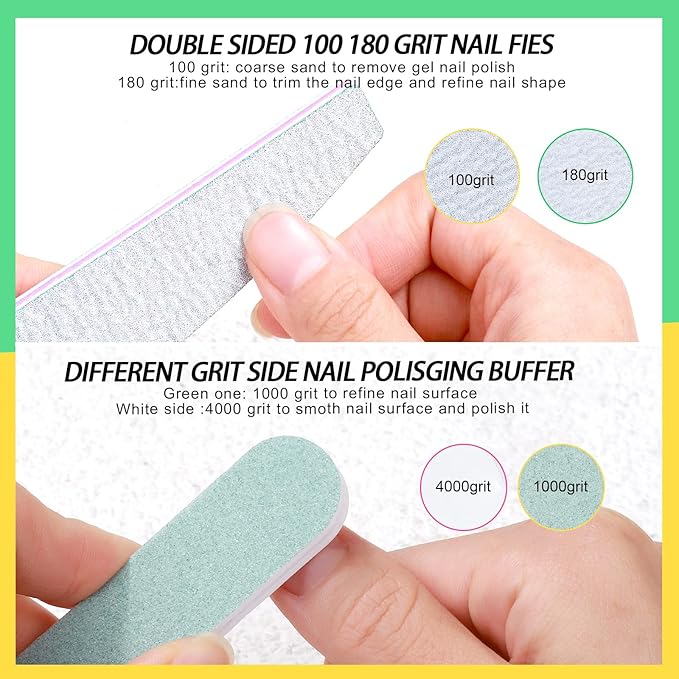 FANDAMEI Nail Buffer and File,