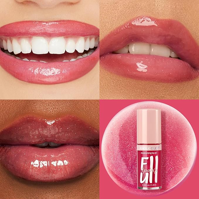 2PC Lip Glow Oil Hydrating 6 Colors, Moisturizing Glow