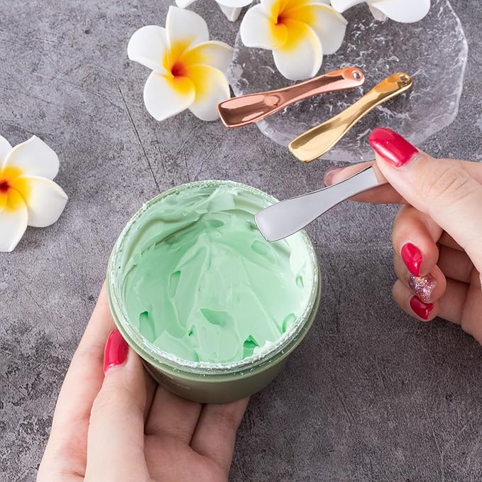 3 Pcs Facial Spatula Sticks Mini Metal Makeup