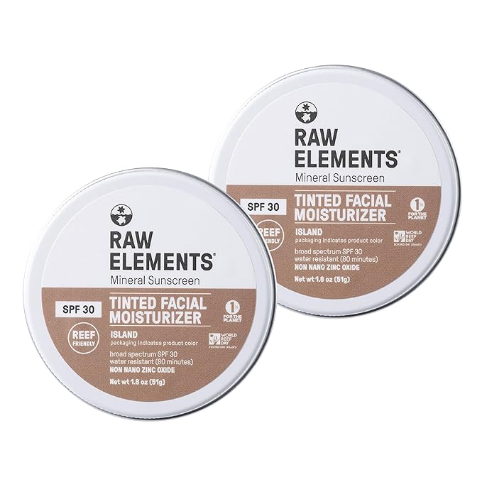 Raw Element Ultra-Moisturizing Tinted Face Cream, Non Toxic 1.8 oz
