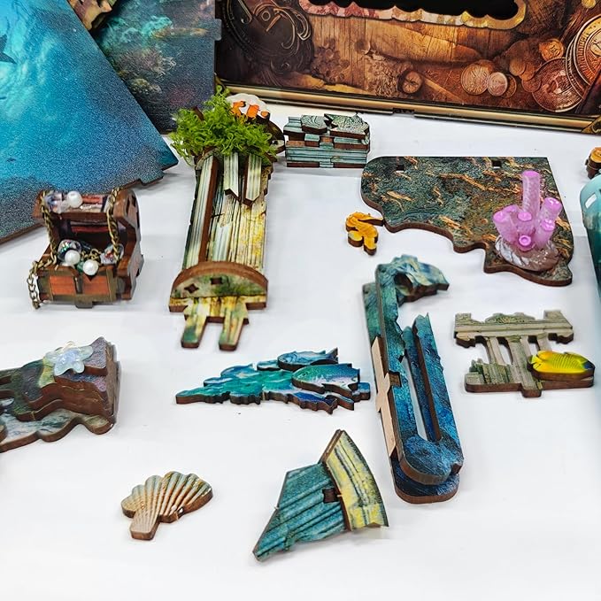 DIY Book Nooks - Deep-Sea Submarine Adventure Miniature House Kit | Rotating Background, LED Lights, Touch Control, Self-Assembly Craft Model Kits for Gifting & Decor - Discover Atlanta