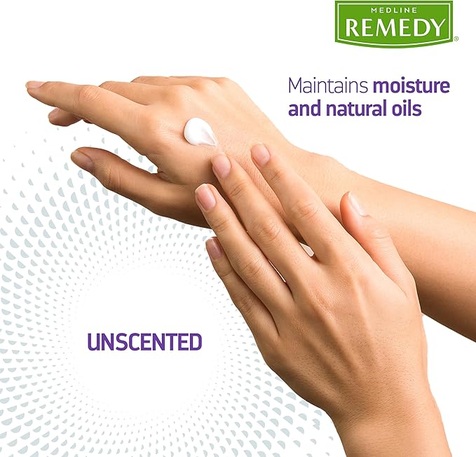Medline Remedy Clinical Skin Cream Moisturizer, Fragrance-Free (12 fl oz), Nourishing for Dry Skin, Paraben and Sulfate-Free Lotion For Face and Body, Hypoallergenic Moisturizer for Sensitive Skin
