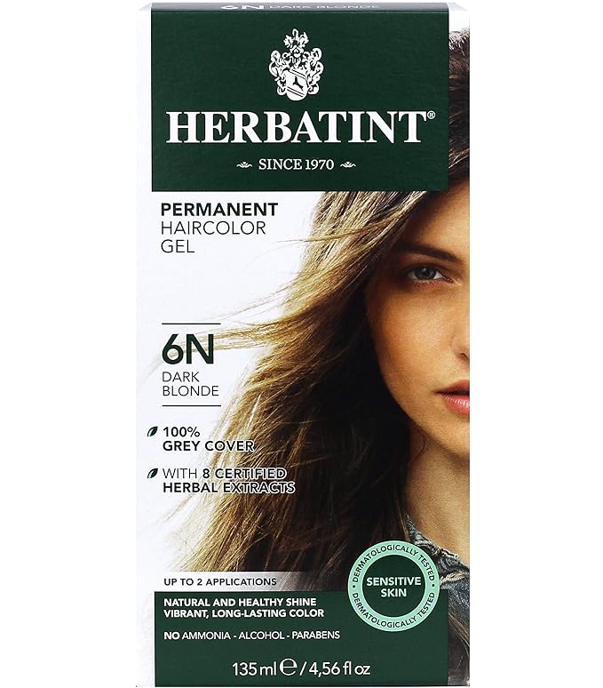 Herbatint Permanent Haircolor Gel, 6N