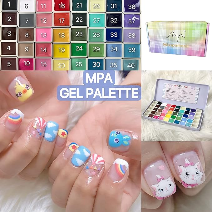 Gel palette Painting gel for nail art 40colors