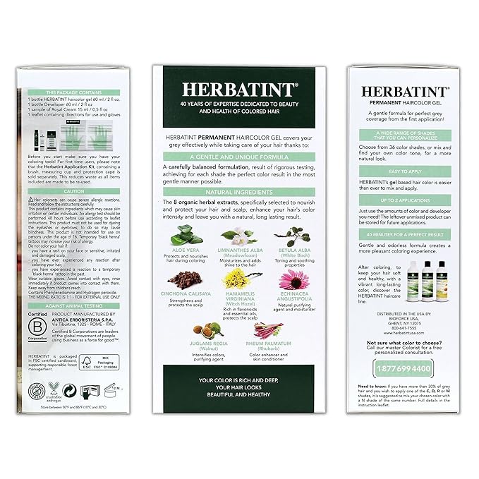 Herbatint Permanent Haircolor Gel, 8N