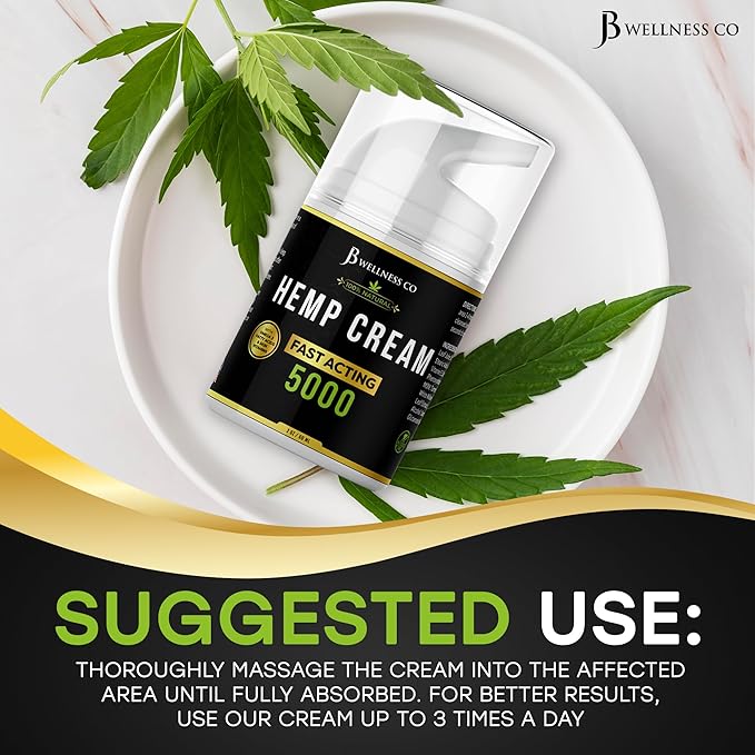 [2-PACK] Premium Hemp Cream -4oz- Hemp Extract Cream - Sore Muscles, Knees, Joints, and Lower Back- Made in USA [2-PACK]