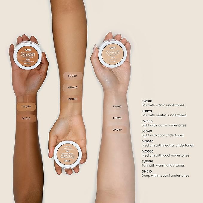 JOAH Perfect Complexion Cashmere Powder Foundation, Medium Face