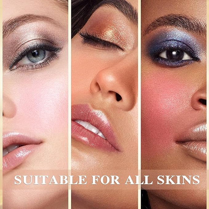 Cream Blush Stick with Brush,Waterproof Multi Cream Blush Skin D