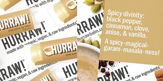 Hurraw! Chai Spice Lip Balm, 3