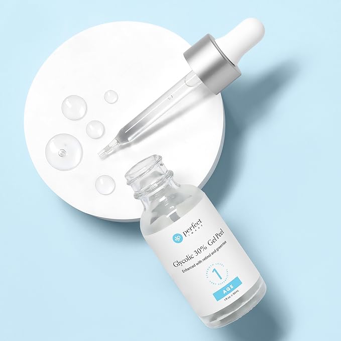 Glycolic Acid 30% Gel Peel - Enhanced with Retinol and Green Tea Extract (Professional Chemical Peel)- 1 fl oz 30mL