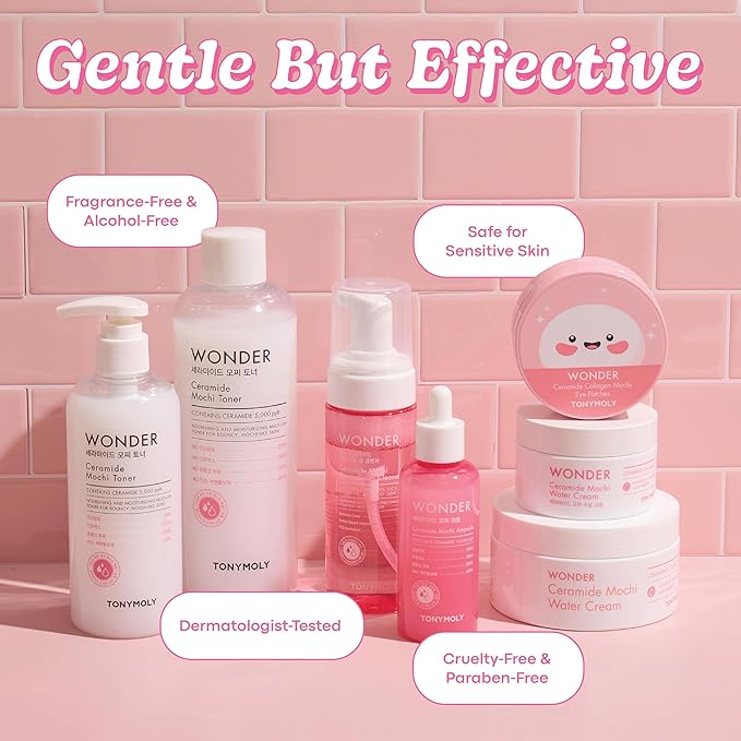 TONYMOLY Wonder Ceramide Mochi Toner, Dewy, Glass Skin Toner, Hydrate & Strengthens for Stronger and Healthier Skin, 16.9 oz