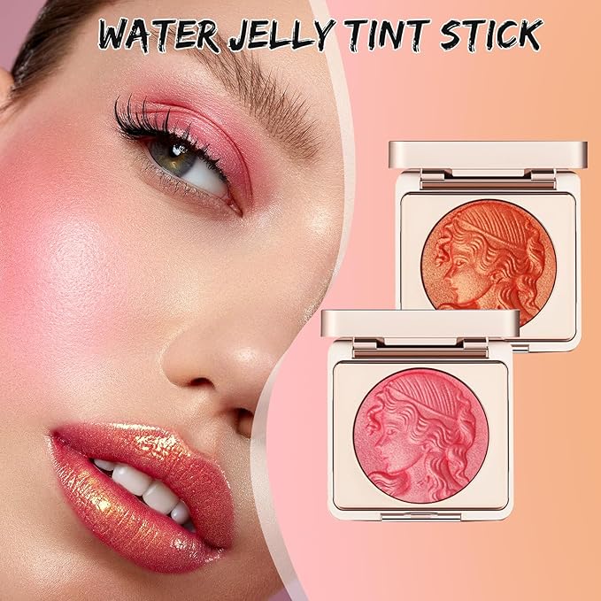 Embossed Smooth Powder Blush Palette for Cheeks,Matte Face