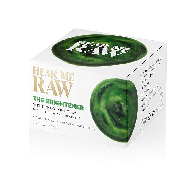 The Brightener with CHLOROPHYLL+ | 10 Minute Plant-Based Rinse-Off Facial Mask for Firmer, Brighter, and Younger-looking Skin | Reduces Fine Lines and Wrinkles | (2.5 Oz)