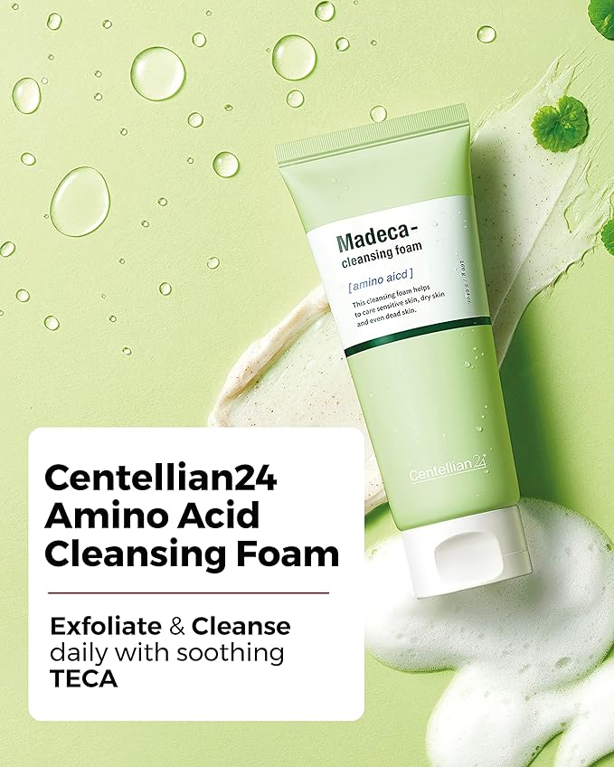CENTELLIAN 24 Cleansing Foam with Centella Asiatica, TECA, Amino Acid - Korean Skin Care Hypoallergenic Face Wash - Gentle, Exfoliating Daily Cleanser (5.64 oz) by Dongkook Pharmaceutical