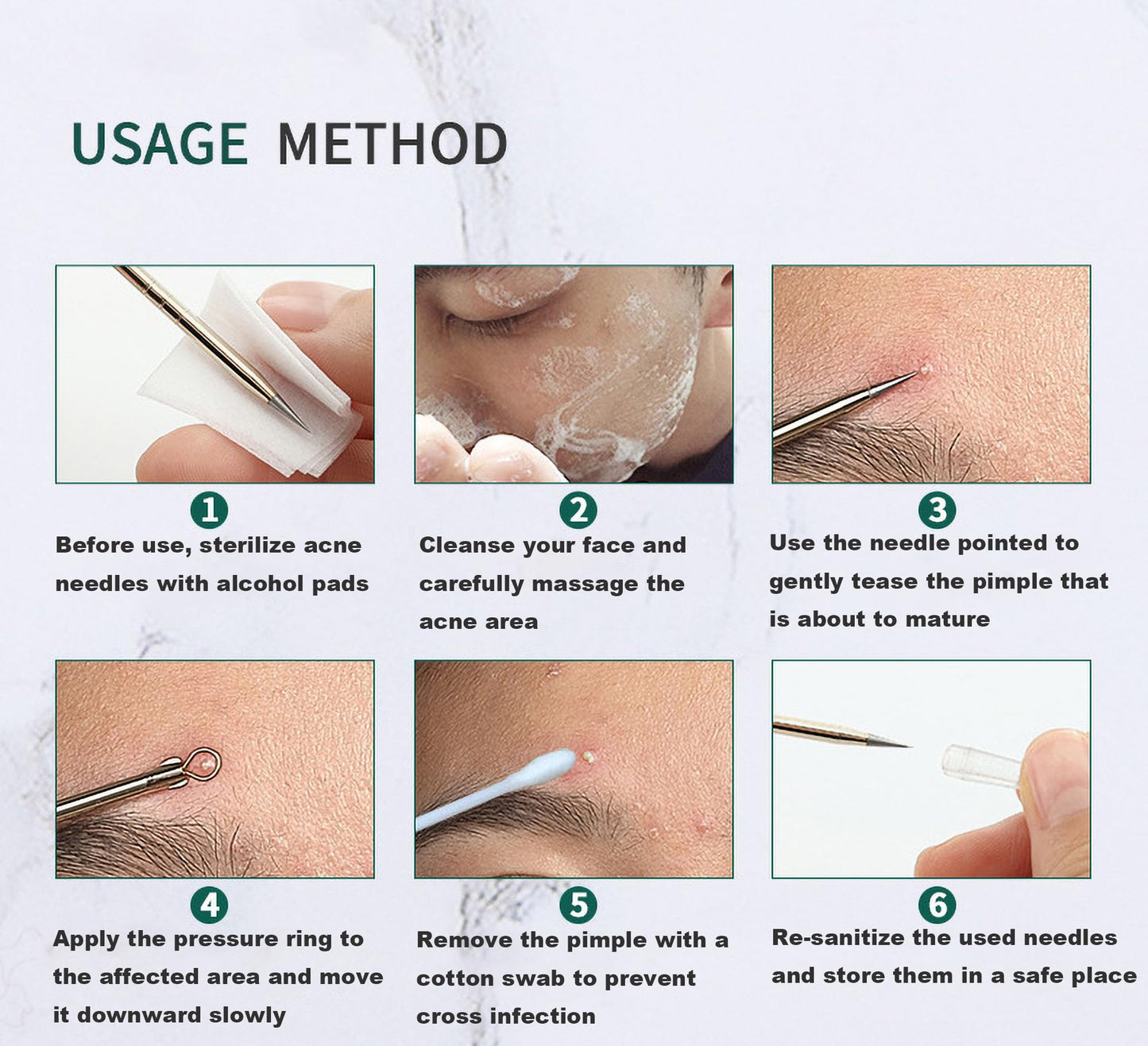 HaimiLiya Pimple Popper Tool Kit-4 Pcs Acne Needle Tools Set- Blackhead Comedone Whitehead Popping Remover Tool for Nose Face Skin Blemish Extractor Tool - Rose Gold