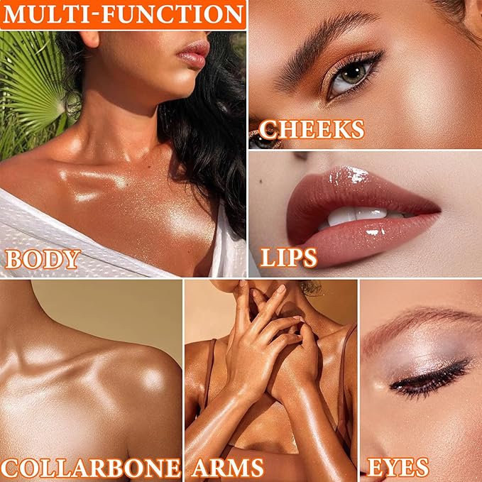 Glitter Blush Shimmer Highlighter Blusher Powder Makeup Face Fairy Pink）