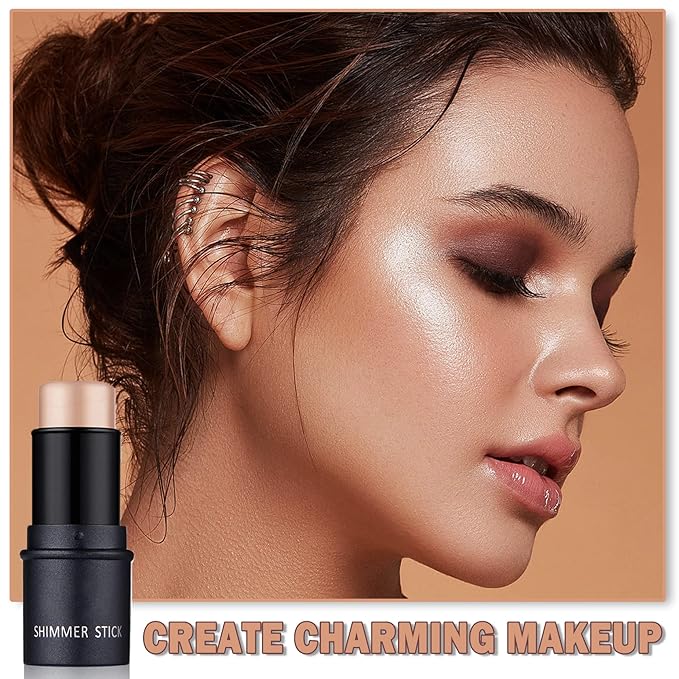 CAHIUYOA Cream Contour Stick,Highlighter Bronzer Stick Makeup Waterproof - 02