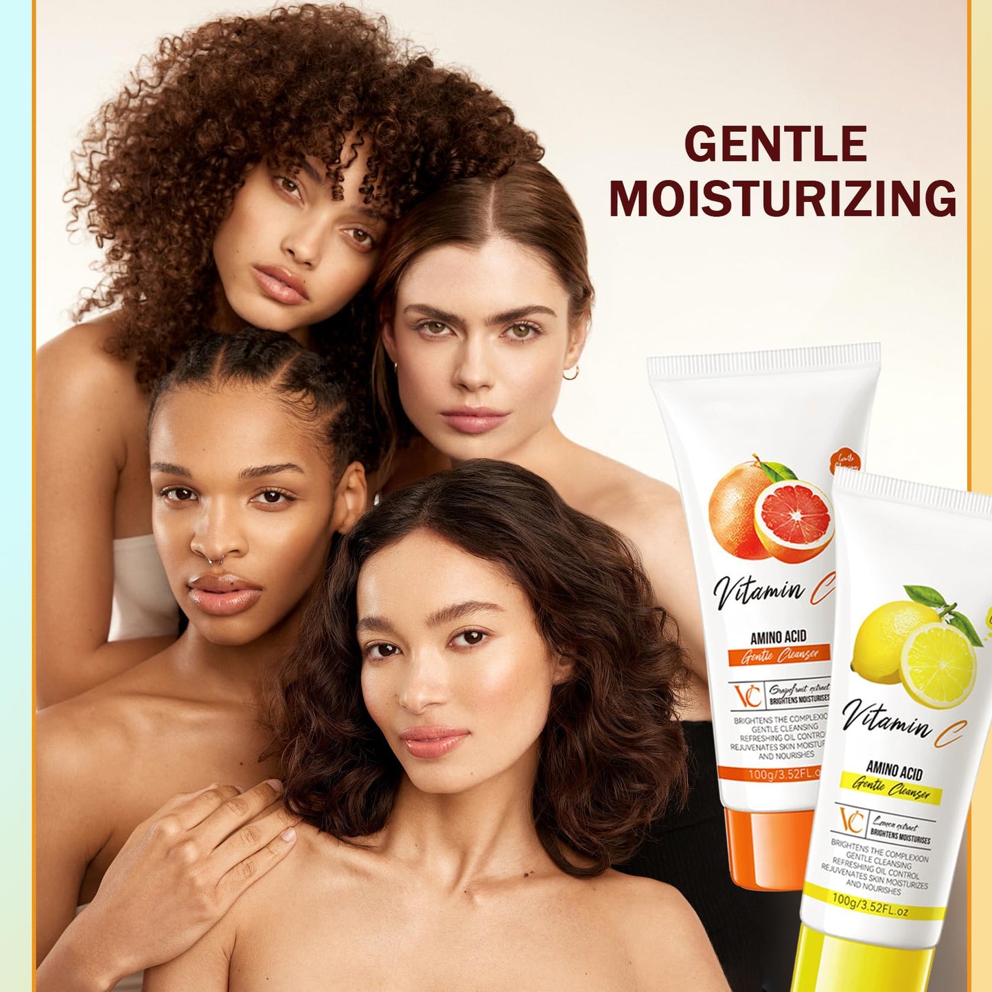 XMXueMei 4PCS Fruit Facial Cleanser,Hydrating Exfoliating Face Wash Set,Gentle Deep Cleaning Foaming Cleanser for Daily Skincare,Oil Control Refreshing Face Wash for Women, 3.52 Fl Oz