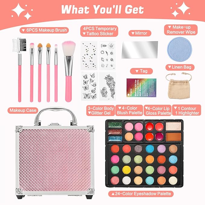 Anpro All-In-One Makeup Carry Case with Pro Teen