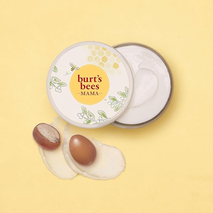 Burt's Bees Mama Belly Butter Stretch Mark Cream for Pregnancy Massages Body & Reduces Scar Appearance, Prenatal & Postnatal Tummy Skin Care, Shea Butter & Vitamin E Rich Formula, 6.5 Oz (Pack of 3)