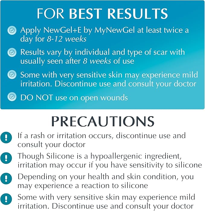 Advanced High-Potency Silicone Scar Gel with Vitamin E for Old, New Scars, Surgery, Keloids, Burns, and Facial Blemish Scars, NewGel Plus by MyNewGel (15 Grams) - 0.50 oz