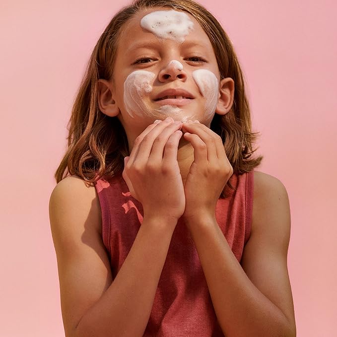 Evereden Kids Face Wash - 3.4 fl oz, Gentle Skin Care, Fresh Pomelo Scent, Gentle Foaming Cleanser, Non-Toxic and Hypoallergenic