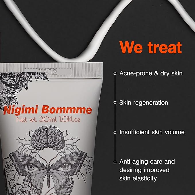 Axenda Nigimi Bommme, Skin Tightening Cream for Face, Ultra Repair Cream for Natural Volume & Radiance, Firming Cream for Face Tightening and Lifting, 30 mL