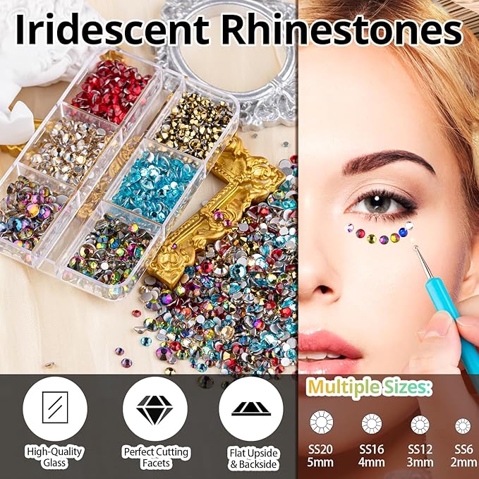 Colorful Face Gems for Makeup Set,
