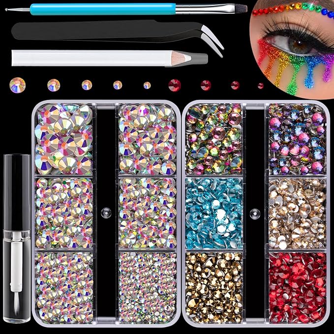 Colorful Face Gems for Makeup Set,