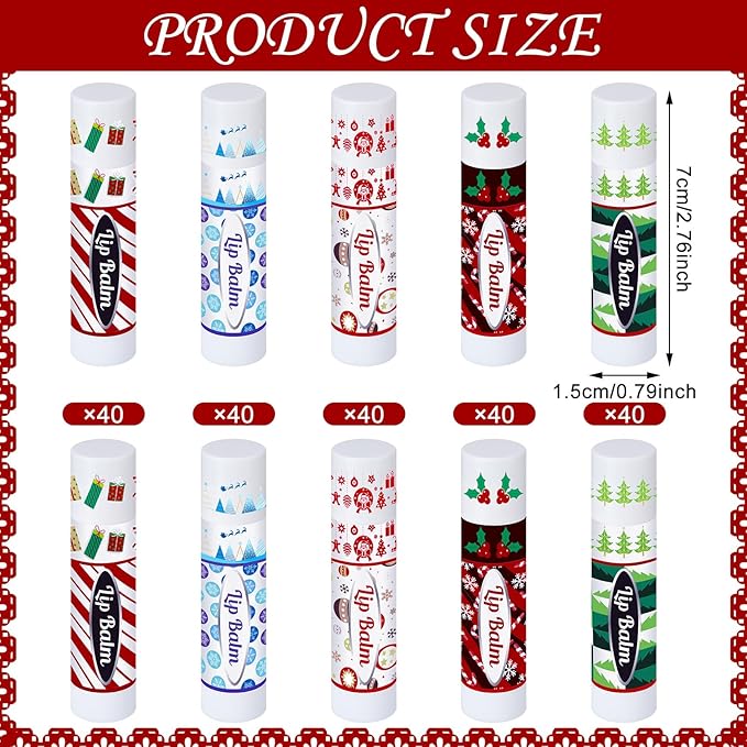 Christmas Lip Balm Bulk Cute Xmas Moisturizing