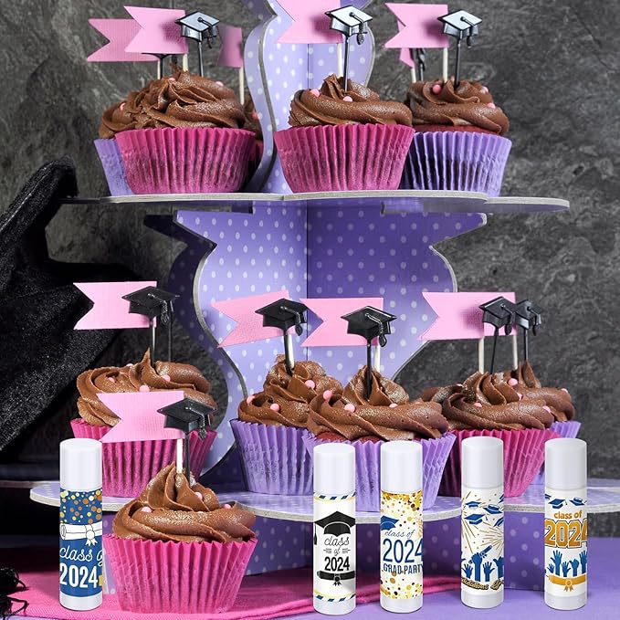 Dunzy 50 Pcs Graduation Party Lip Moisturizing