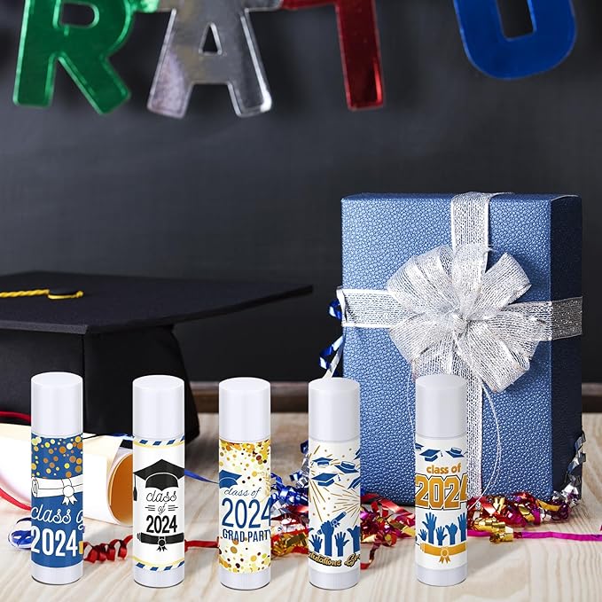 Dunzy 50 Pcs Graduation Party Lip Moisturizing