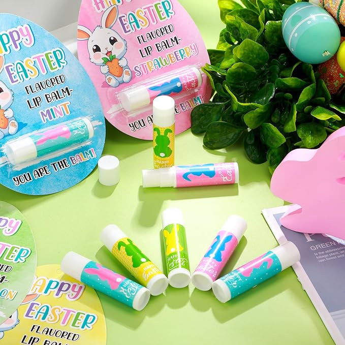 48 Pcs Easter Lip Balm Bulk Egg