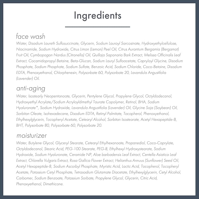 Unisex 3 Step Skin Care Routine including