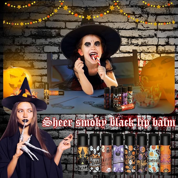 48 Pcs Halloween Spooky Lip Balm