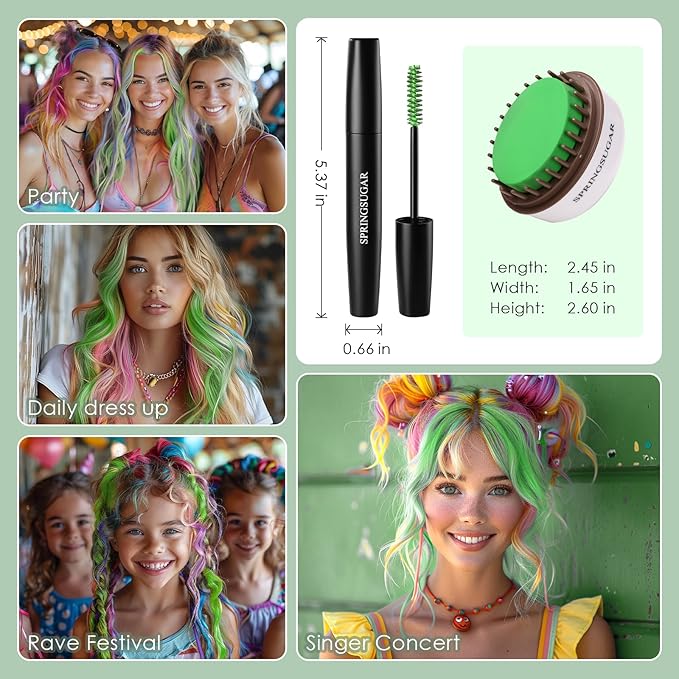 Green Temporary Hair Chalk Color
