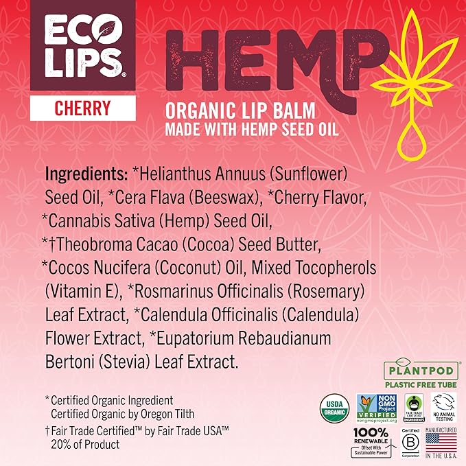Eco Lips Organic Hemp Lip Balm