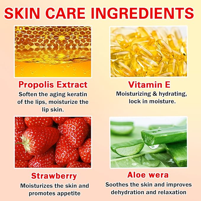 Bee Lip Balm Honey Pot Strawberry Moisturizing