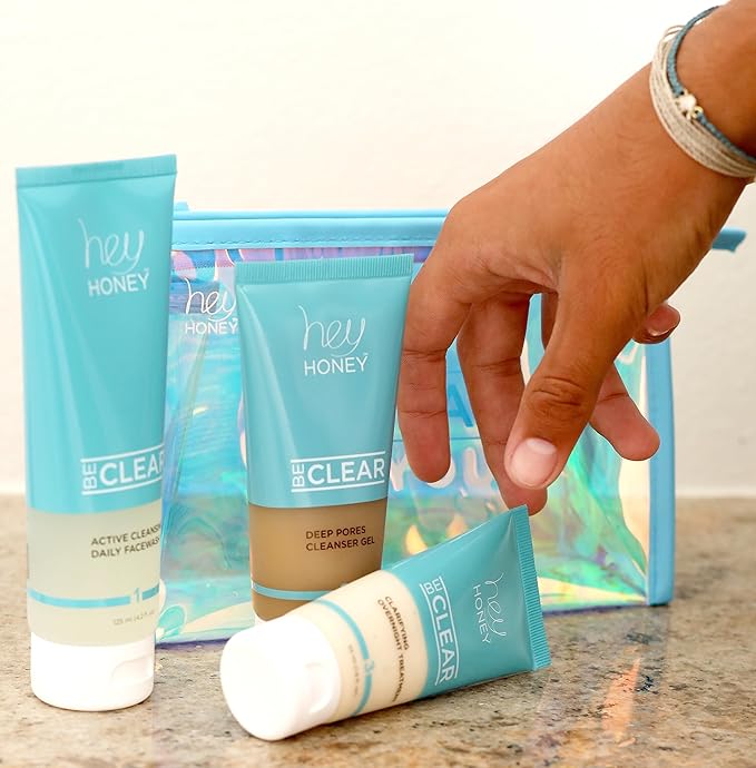 Hey Honey Skincare Be Clear 3-Step Clearing